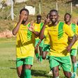 Mwatate United players celebrating a goal in a previous encounter.