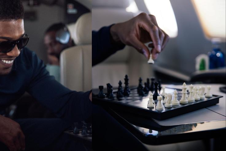 Nigerian-born Anthony Joshua responds with Chess as Francis Ngannou said he was tricked.