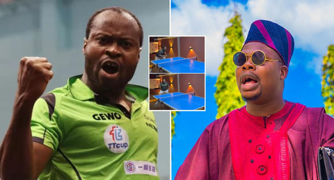 ATTF urges popular Skit Maker Mr Macaroni to face Nigeria's table tennis legend, Quadri Aruna