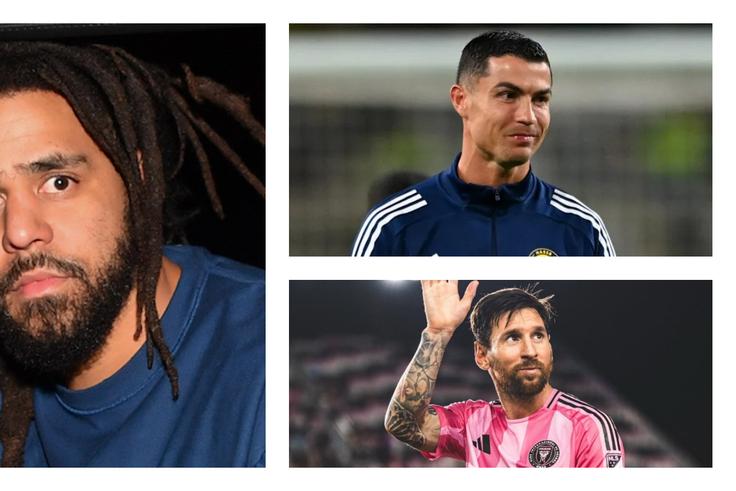 I just started watching — U.S. rapper J. Cole picks between Messi and Ronaldo