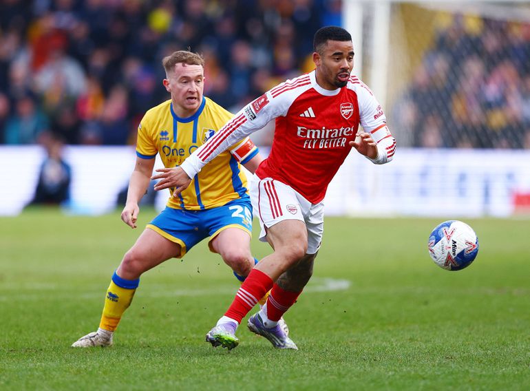 Jesus in action for Arsenal || imago