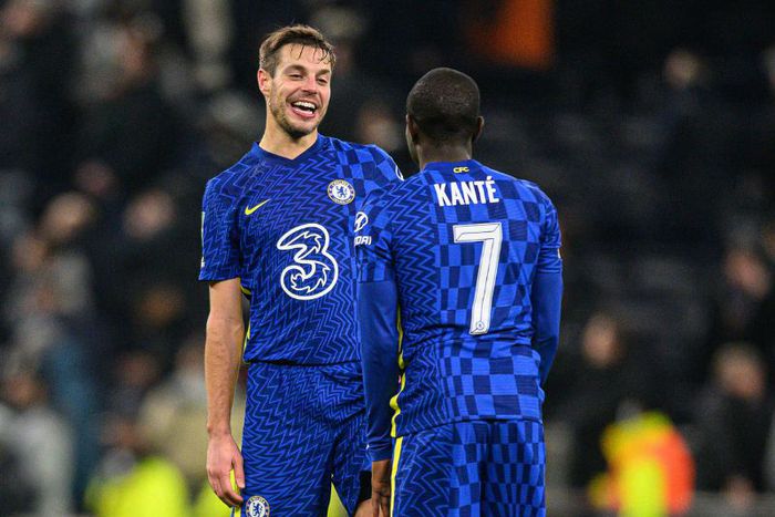 Chelsea's N'Golo Kante and Cesar Azpilicueta.