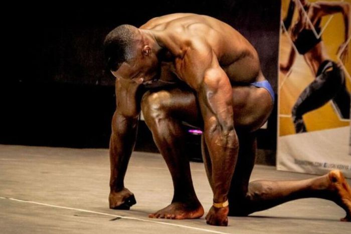 Bodybuilder Gabriel Mukundi.