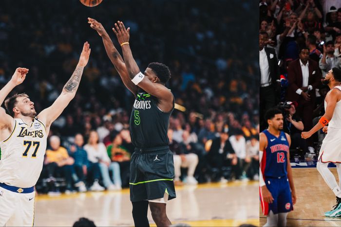 In Game 1 of the NBA Playoffs, the Los Angeles Lakers lost to the Minnesota Timberwolves while the New York Knicks outlasted the Detroit Pistons.