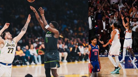 NBA Playoffs: Timberwolves stun Lakers, Knicks outlast Pistons