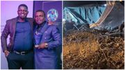 Super Eagles assistant coach escapes tragedy by minutes as restaurant collapses in Lagos