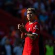 Robert Firmino plays his last game for Liverpool