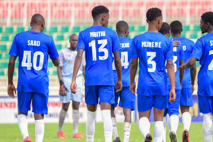 AFC Leopards players leave the pitch after FKF Premier League match.