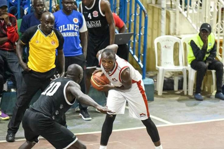 Equity Dumas vs Ulinzi Warriors in a Kenya Basketball Federation Premier League match.
