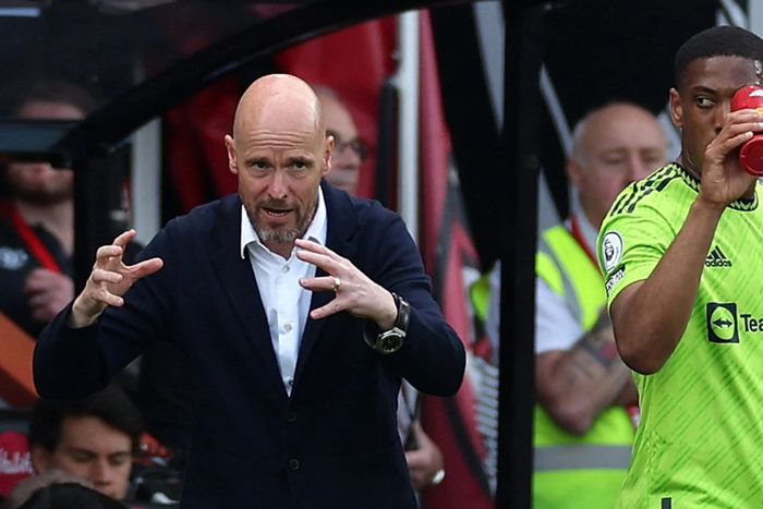 Anthony Martial and Manchester United manager Erik ten Hag