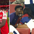 “My fiancé, My number 7” — Arsenal star Bukayo Saka responds to romantic tribute from Tolami Benson after ending 22-year drought