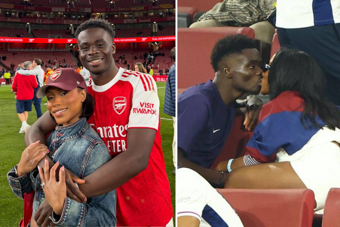 “My fiancé, My number 7” — Arsenal star Bukayo Saka responds to romantic tribute from Tolami Benson after ending 22-year drought