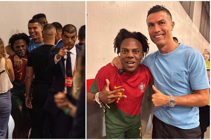 Cristiano Ronaldp meets famous YouTuber IShowSpeed