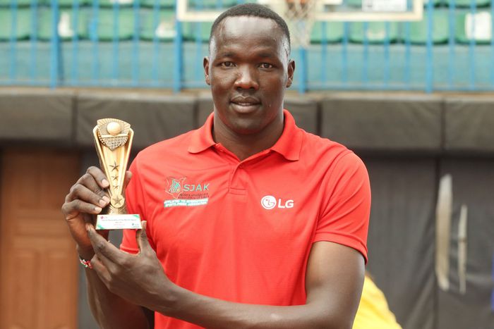 Wafalme Stars middle blocker Simeone Kipkorir after being named LG/SJAK Sports Personality of May.