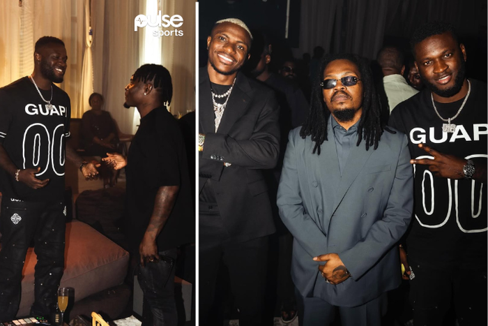 Victor Osimhen, Victor Boniface and Obafemi Martins link up with Olamide || Image credit: Osimhen (IG)