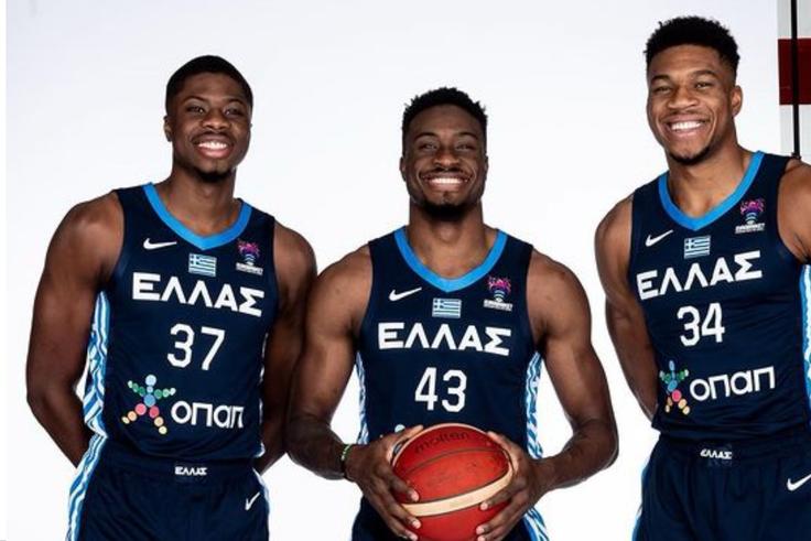 Giannis and his brothers are currently promoting his Nike Zoom Freak 5 shoe in China.