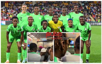 Shocking scene! Super Falcons players pray for escape route after being stuck in elevator in Paris