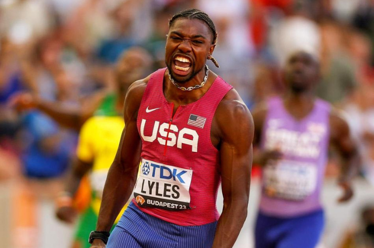 Noah Lyles reigns supreme in 100m final to win first world title in Budapest