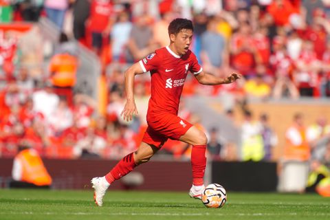 Wataru Endo in action for Liverpool || Imago