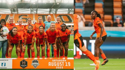 Michelle Alozie: Super Falcons star bags yellow card in 1st game back for Houston Dash against Washington Spirit