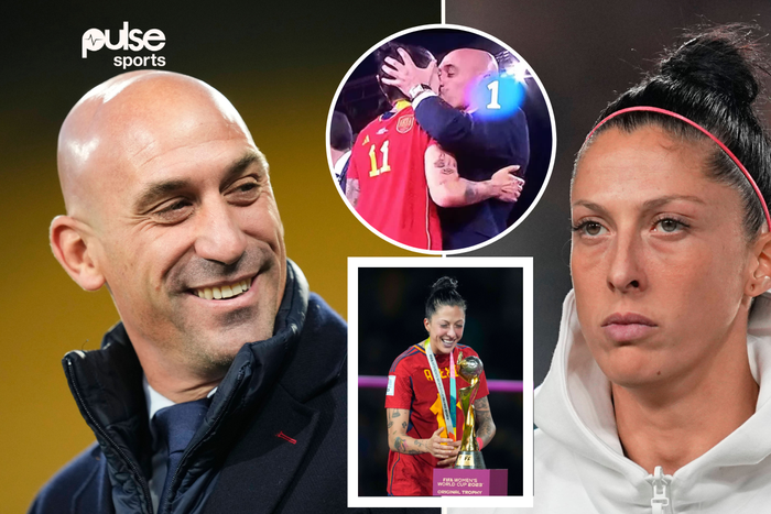 Jennifer Hermoso reacts to Luis Rubiales kiss