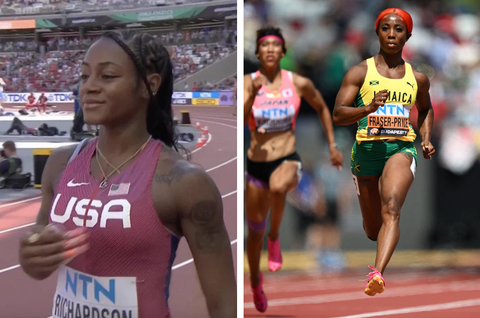 Sha'Carri Richardson and Fraser-Pryce make bold statements in 100m heats in Budapest