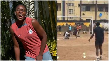 Asisat Oshoala: Super Falcons forward 'violates' goalkeeper with audacious penalty in Lagos