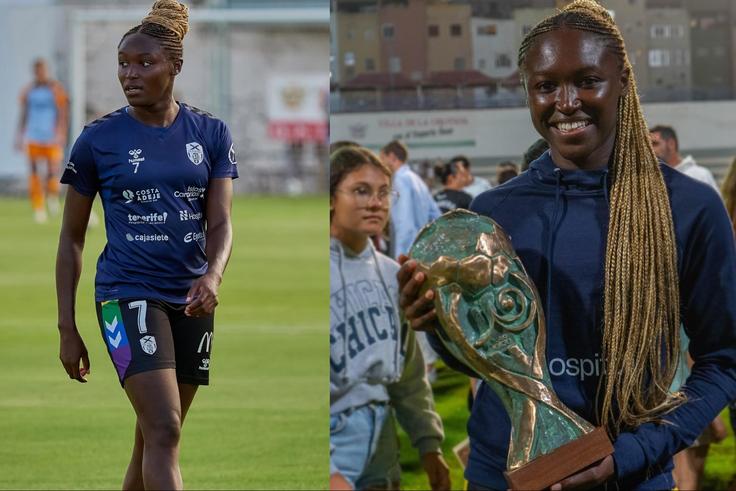 Super Falcons of Nigeria star Rinsola Babajide leads Tenerife to beat Real Madrid and win the Teide Trophy.