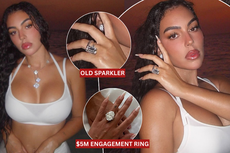 Georgina Rodriguez: Ronaldo's girlfriend ditches $5 MILLION engagement ring for another diamond ring as she sizzles in hot new snaps