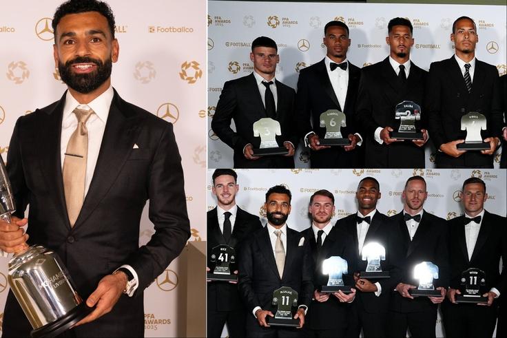 Liverpool forward Mohamed Salah has been crowned the Professional Footballers' Association's men's player of the year.