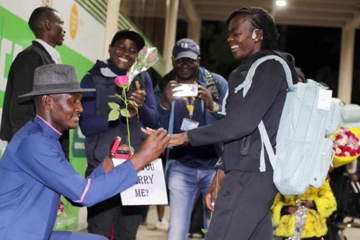 World Champion Mary Moraa says 'Yes' to the love of her life