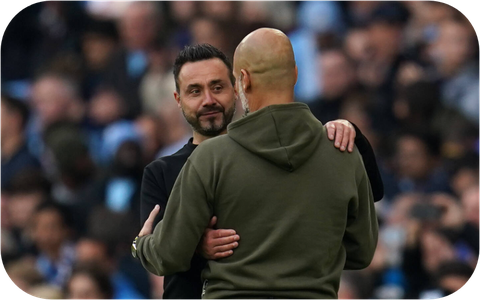 Pep Guardiola tips Brighton manager Roberto De Zerbi to be his successor at Man City