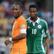 Obi while playing the Super Eagles of Nigeria  faced off against Drogba's Cote d'Ivoire at the 2006, 2008, and 2013 AFCON editions. - Imago