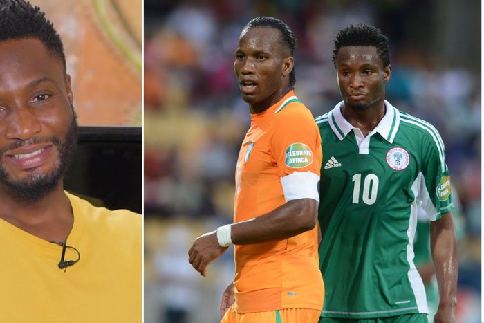 Obi while playing the Super Eagles of Nigeria  faced off against Drogba's Cote d'Ivoire at the 2006, 2008, and 2013 AFCON editions. - Imago