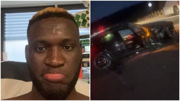 'Your time never reach' - Nigerians reach out to Super Eagles striker Victor Boniface after surviving ghastly car accident