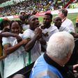 Super Eagles players celebrating a goal || Image credit: Imago