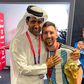 World Cup champion Lionel Messi and PSG president, Nasser Al-Khelaifi
