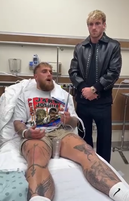 A screenshot of Jake Paul in a video on his Instagram.