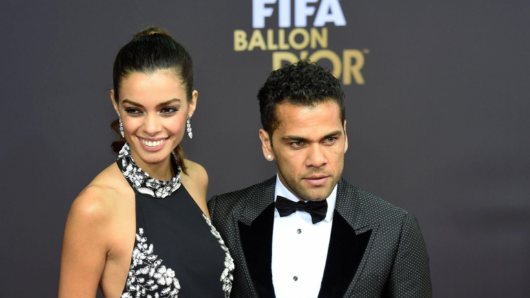 Dani Alves and his wife Joana Sanz at the FIFA Ballon d'Or award ceremony