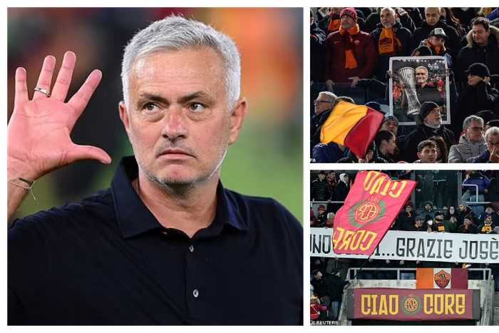 Roma fans chant Mourinho's name