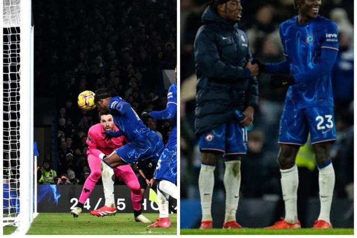 Chelsea forward Noni Madueke on what he told Trevoh Chalobah after controversial goal.