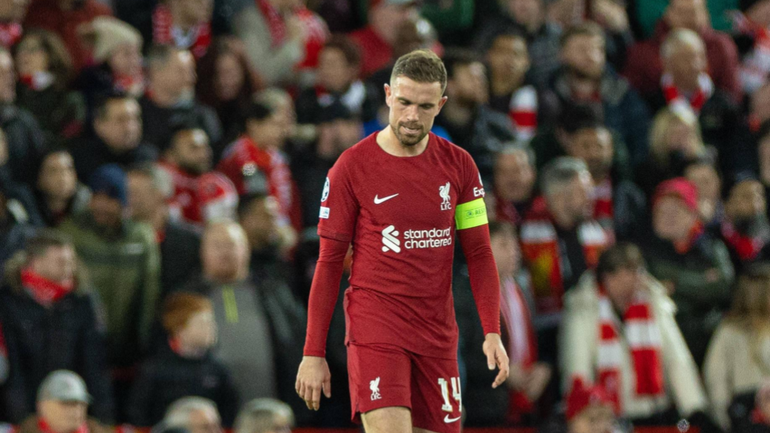 Jordan Henderson dejected after the defeat to Real Madrid