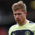 Kevin de Bruyne missing from City's squad