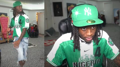 Kai Cenat and Super Eagles: YouTuber goes viral in Nigerian jersey