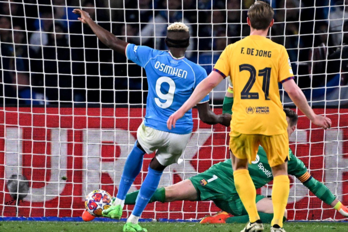 Osimhen beat Ter Stegen to hand Barcelona a lifeline || Image credit: Imago
