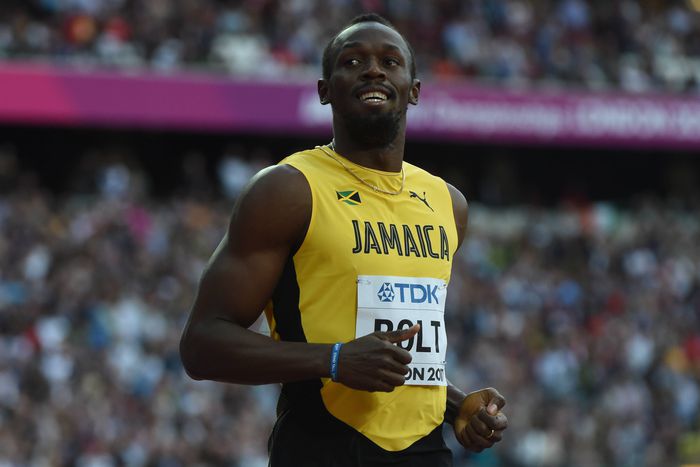 Usain Bolt record. 100m world record. 200m world record. World's fastest man.
