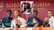 “Has she been bleaching?” — Mixed reactions trail Tolami Benson’s viral photo celebrating Bukayo Saka’s Arsenal contract