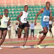 Wycliffe Kinyamal leads a pack of athletes