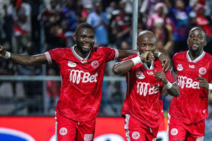 Simba players celebrating.