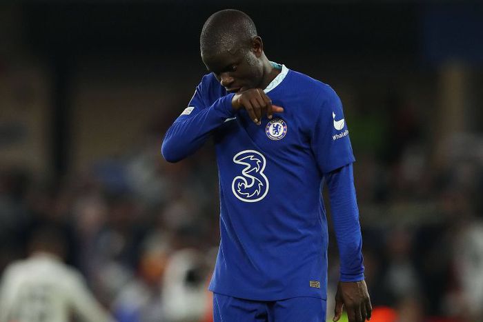 N'Golo Kante in Champions League action for Chelsea.